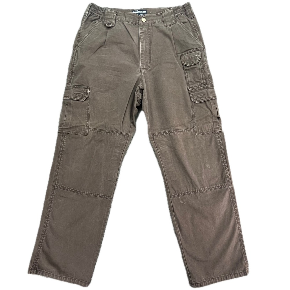 5.11 Tactical Series Cargo Pants Men's Brown Cotton Size 36x32 elastic waist